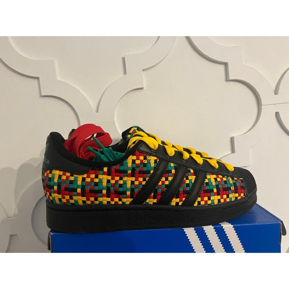 NEW ADIDAS ORIGINALS 's Men's 10.5 Superstar II x Bob Marley IH9785 - Picture 5 of 8